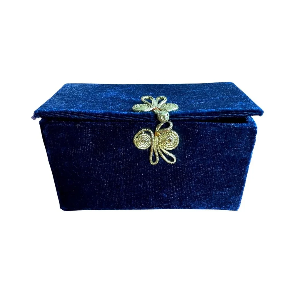 Li Bien 2000 Angel Glass Christmas Ornament Hand Painted Inside Blue Velvet Box